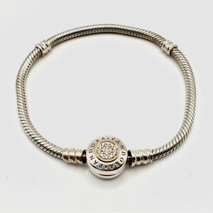 Pandora Sterling Silver Bracelet with 585 Gold Accents